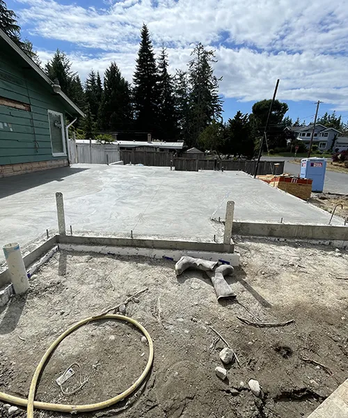 Excavation Foundation concrete in Edmonds 